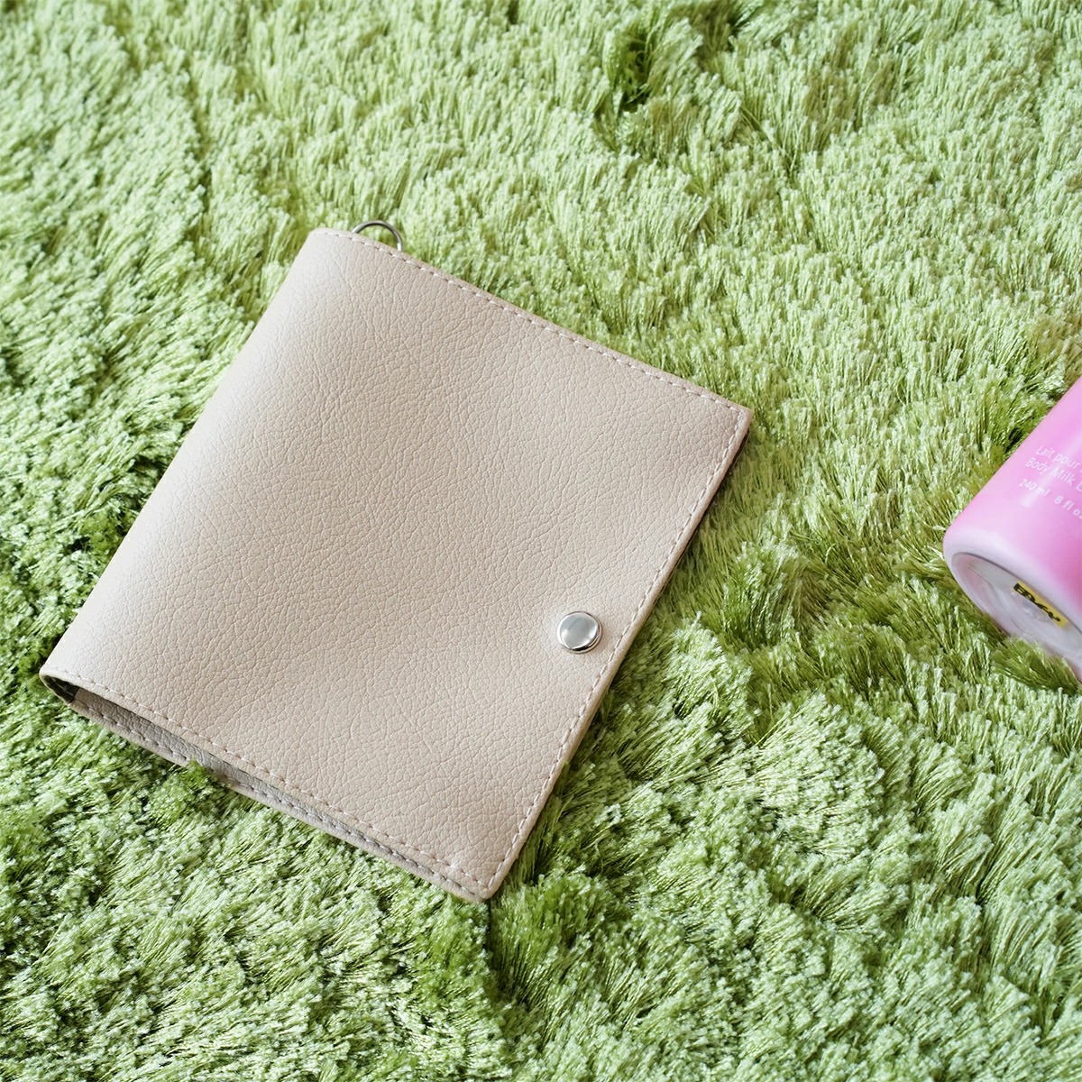 マスクケース「peace」ベージュ